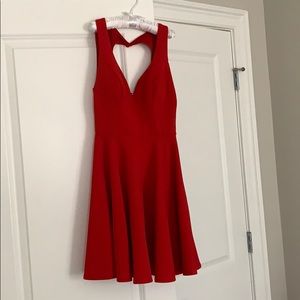 juniors red party dress